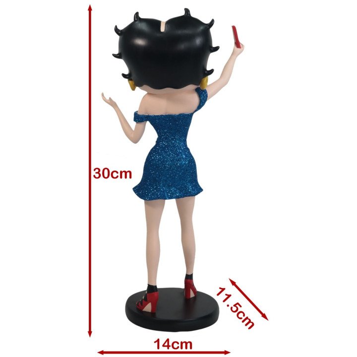 Betty Boop Selfie Blue Glitter Figure | Collectible