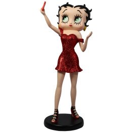 Betty Boop Selfie Red Glitter Figure | Collectible