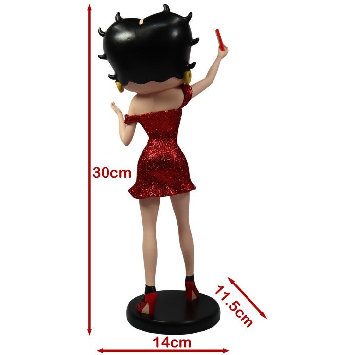 Betty Boop Selfie Red Glitter Figure | Collectible