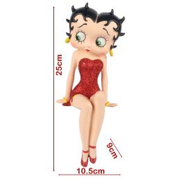 Betty Boop Shelf Sitter Red Dress Figure