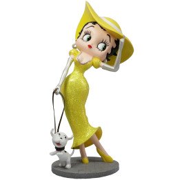 Betty Boop Walking Pudgy Yellow Glitter Dress