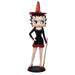 Betty Boop Witch Black Dress Red Hat Figure
