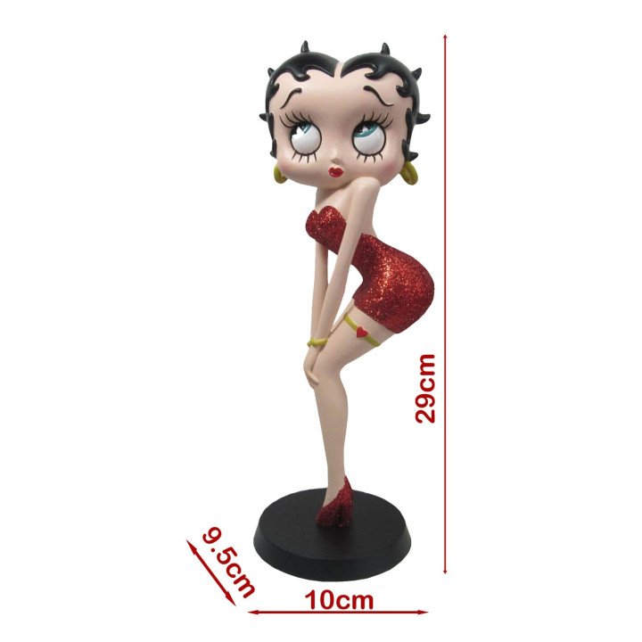 Betty Boop Classic Pose Red Glitter Figure