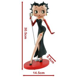 Betty Boop Classic Singer Black Glitter Dress