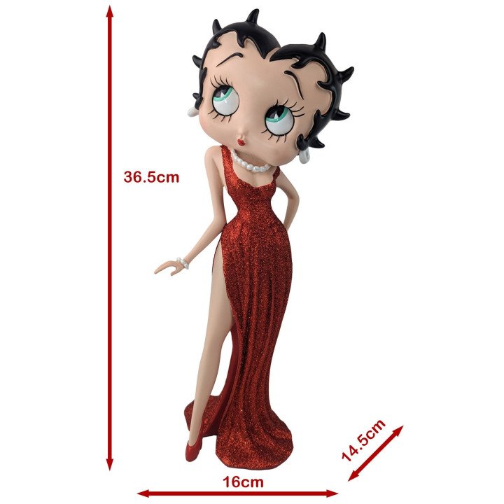 Betty Boop Evening Dress Red Glitter Figure