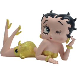 Betty Boop Lying Yellow Glitter Figure | Collectible