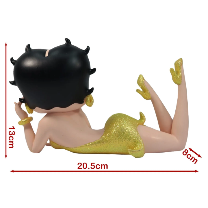 Betty Boop Lying Yellow Glitter Figure | Collectible