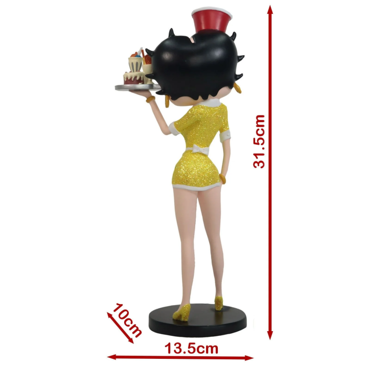 Betty Boop Diner Waitress Yellow Glitter Dress