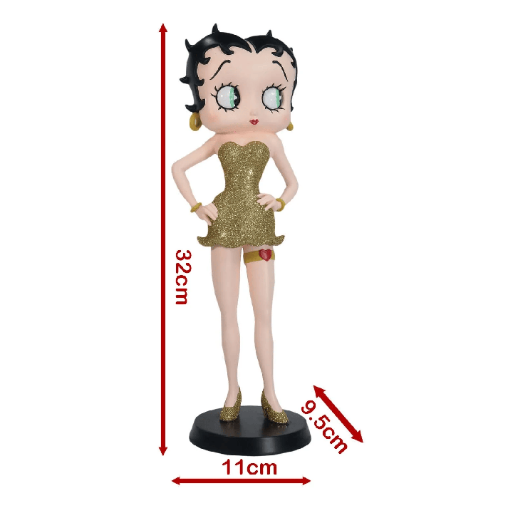 Betty Boop Garter Gold Glitter Figure | Collectible