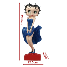 Betty Boop Posing Blue Glitter Figure | Collectible