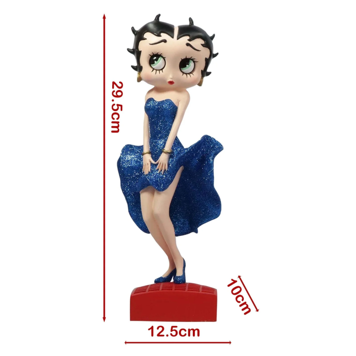 Betty Boop Posing Blue Glitter Figure | Collectible