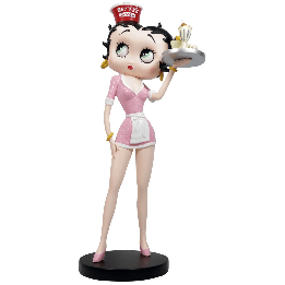 Betty Boop Diner Waitress Pink Glitter Figure