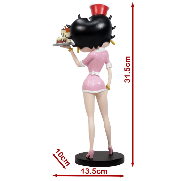 Betty Boop Diner Waitress Pink Glitter Figure
