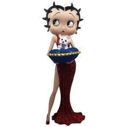 Betty Boop With Pudgy Blue & Red Glitter Figure