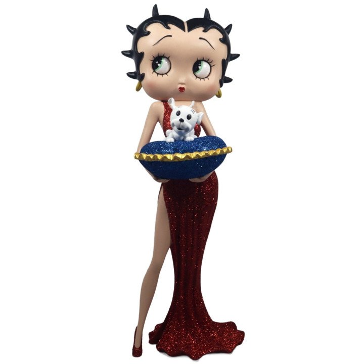 Betty Boop With Pudgy Blue & Red Glitter Figure