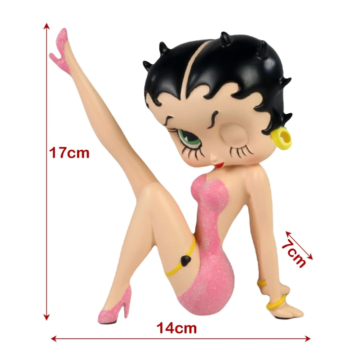 Betty Boop Leg Up Pink Glitter Figure