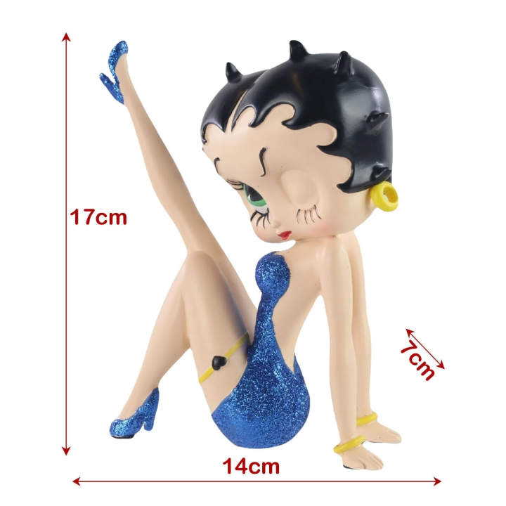 Betty Boop Leg Up Blue Glitter Figure