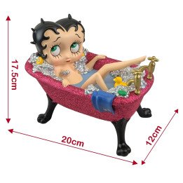 Betty Boop Bath Tub Fuchsia Pink Glitter Figure