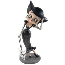 Betty Boop Walking Pudgy Black Glitter Dress Figure
