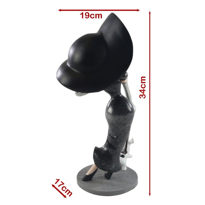 Betty Boop Walking Pudgy Black Glitter Dress Figure