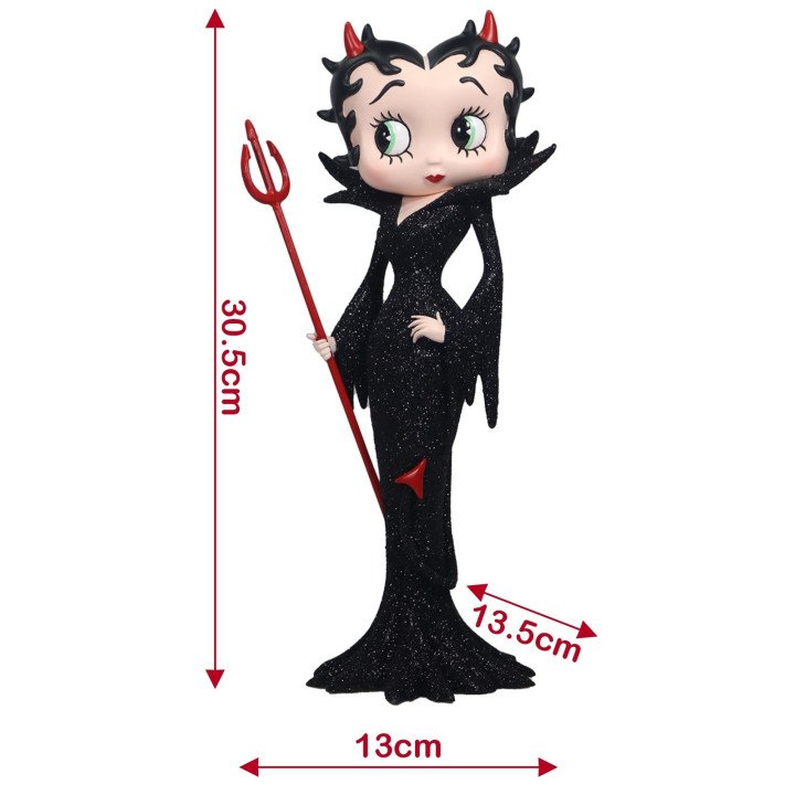 Betty Boop Devil Black Glitter Dress Figure