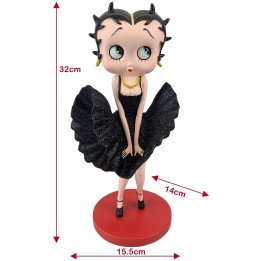 Betty Boop Cool Breeze Small Black Glitter Figure