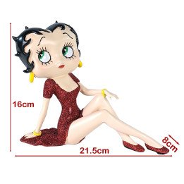 Betty Boop Demure Red Glitter Dress Figure