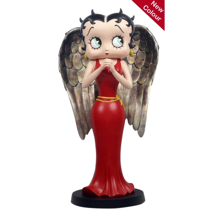 Betty Boop Angel Red Robe Antique Gold Wings