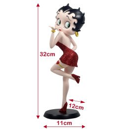 Betty Boop Blowing Kiss Red Glitter Dress