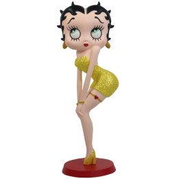 Betty Boop Classic Pose Yellow Glitter Dress
