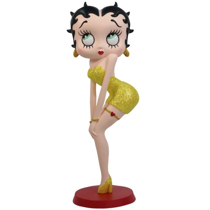 Betty Boop Classic Pose Yellow Glitter Dress