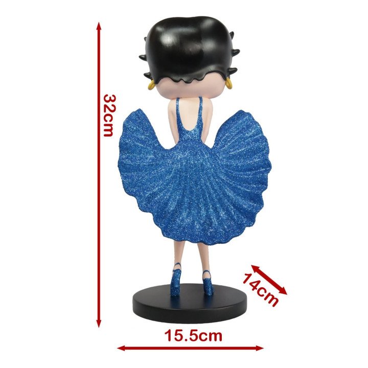 Betty Boop Cool Breeze Blue Glitter Small Figure