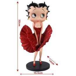 Betty Boop Cool Breeze Red Glitter Small Figure