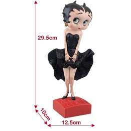Betty Boop Black Glitter Dress Figure | Collectible
