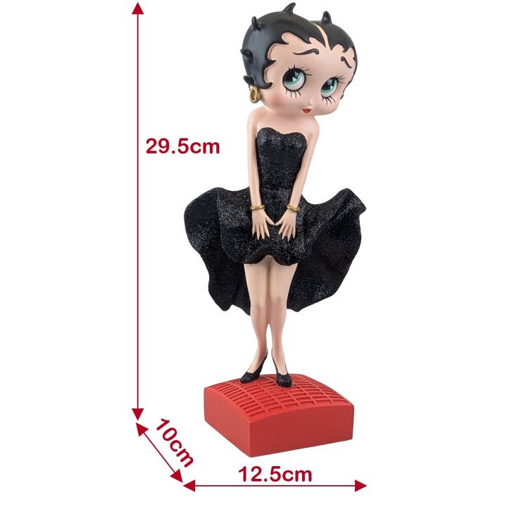 Betty Boop Black Glitter Dress Figure | Collectible