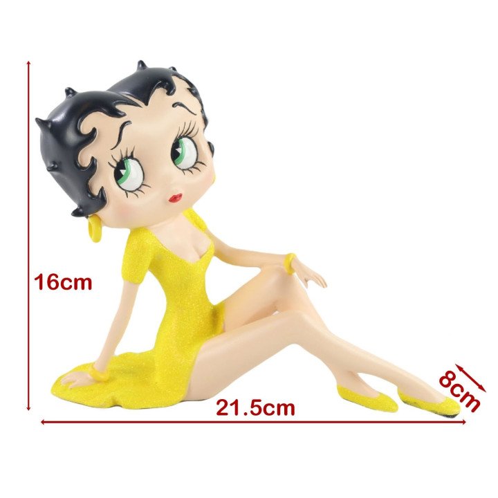 Betty Boop Demure Yellow Glitter Dress Figure
