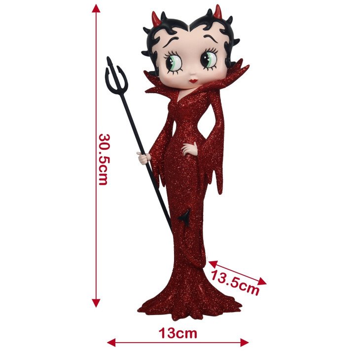 Betty Boop Devil Red Glitter Dress Figure