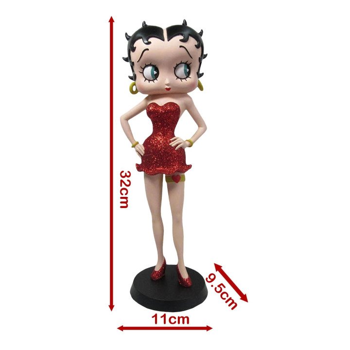 Betty Boop Garter Red Glitter Figure | Collectible