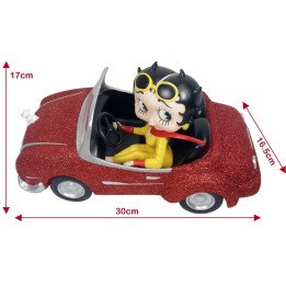 Betty Boop In Motor Car Red Glitter Figure