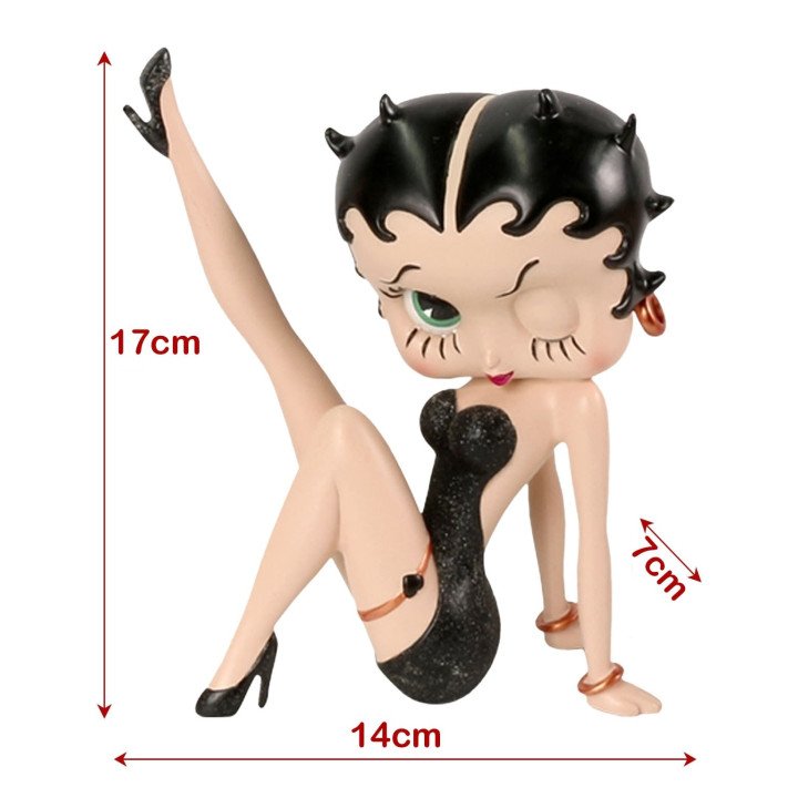 Betty Boop Leg Up Black Glitter Figure | Collectible
