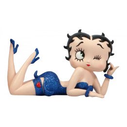 Betty Boop Lying Blue Glitter Figure | Collectible