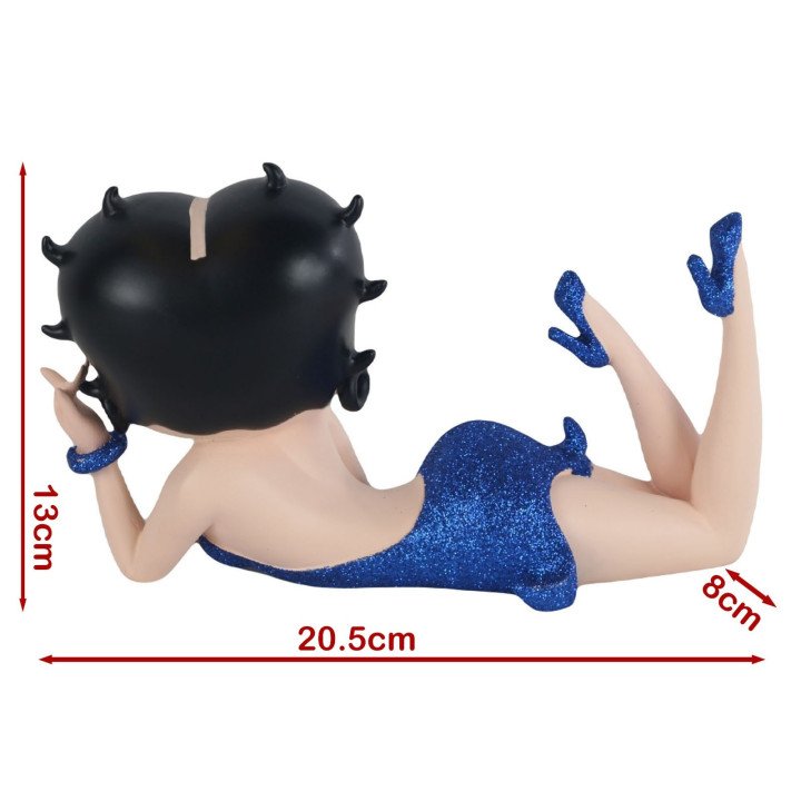 Betty Boop Lying Blue Glitter Figure | Collectible