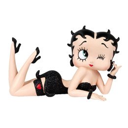 Betty Boop Lying Down Black Glitter Figure