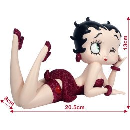 Betty Boop Lying Down Pink Fuchsia Glitter Dress