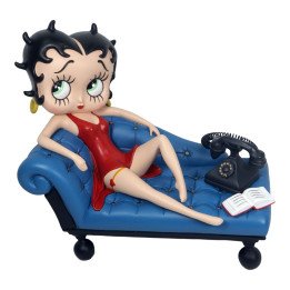 Betty Boop On Blue Chaise Lounge Figure