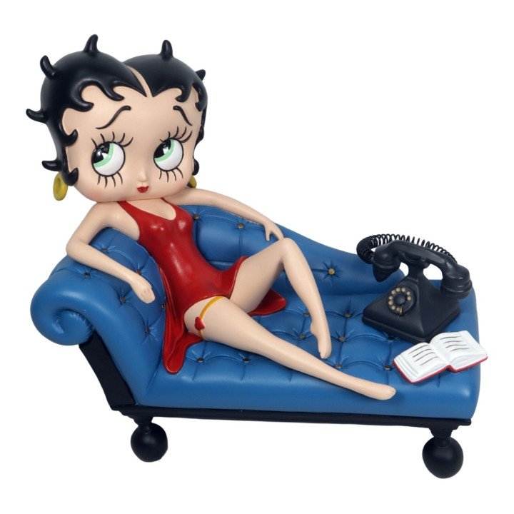 Betty Boop On Blue Chaise Lounge Figure