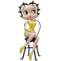 Betty Boop On Chair Yellow Glitter Figure