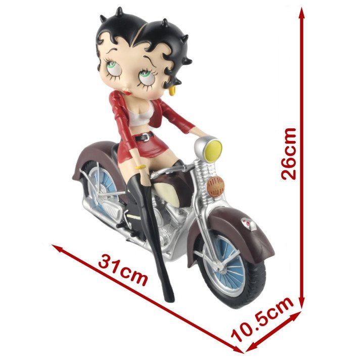 Betty Boop On Motorbike Red Jacket Figure